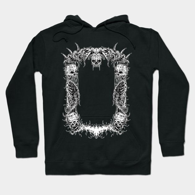 Skull Frame artwork Hoodie by AYYARAMETALLOGO